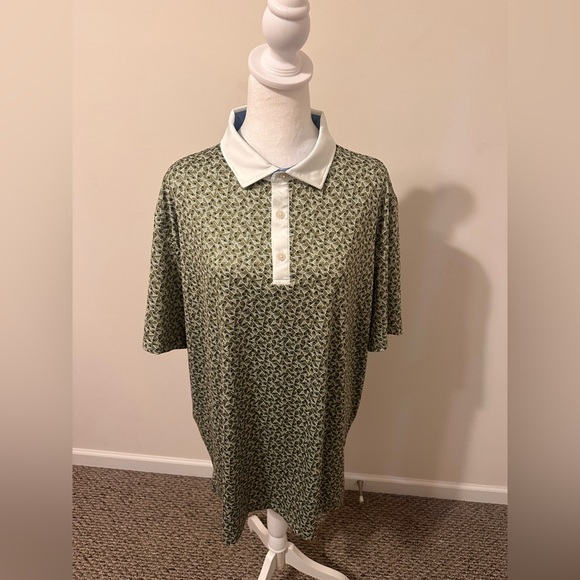 RHONE Other - RHÔNE Golf Sport Mini Geo Print Performance Stretch Short Sleeve Polo Size XL